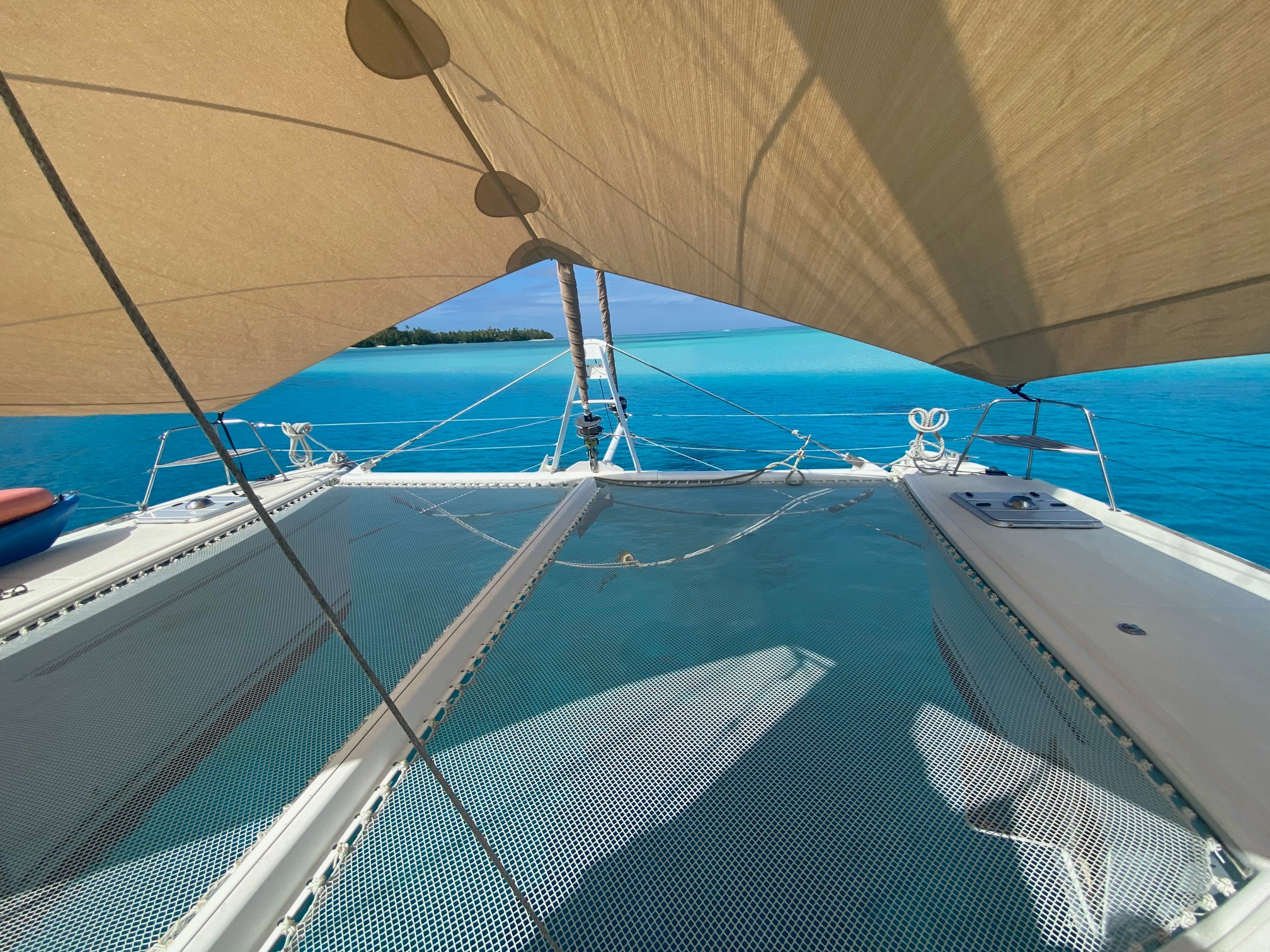 The front trampoline